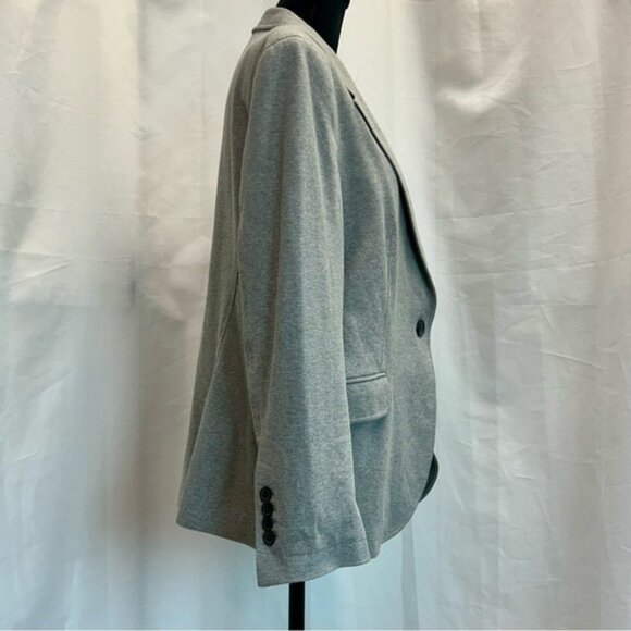 Zara Gray oversized single breasted blazer jacket Sz XL - Picture 2 of 14